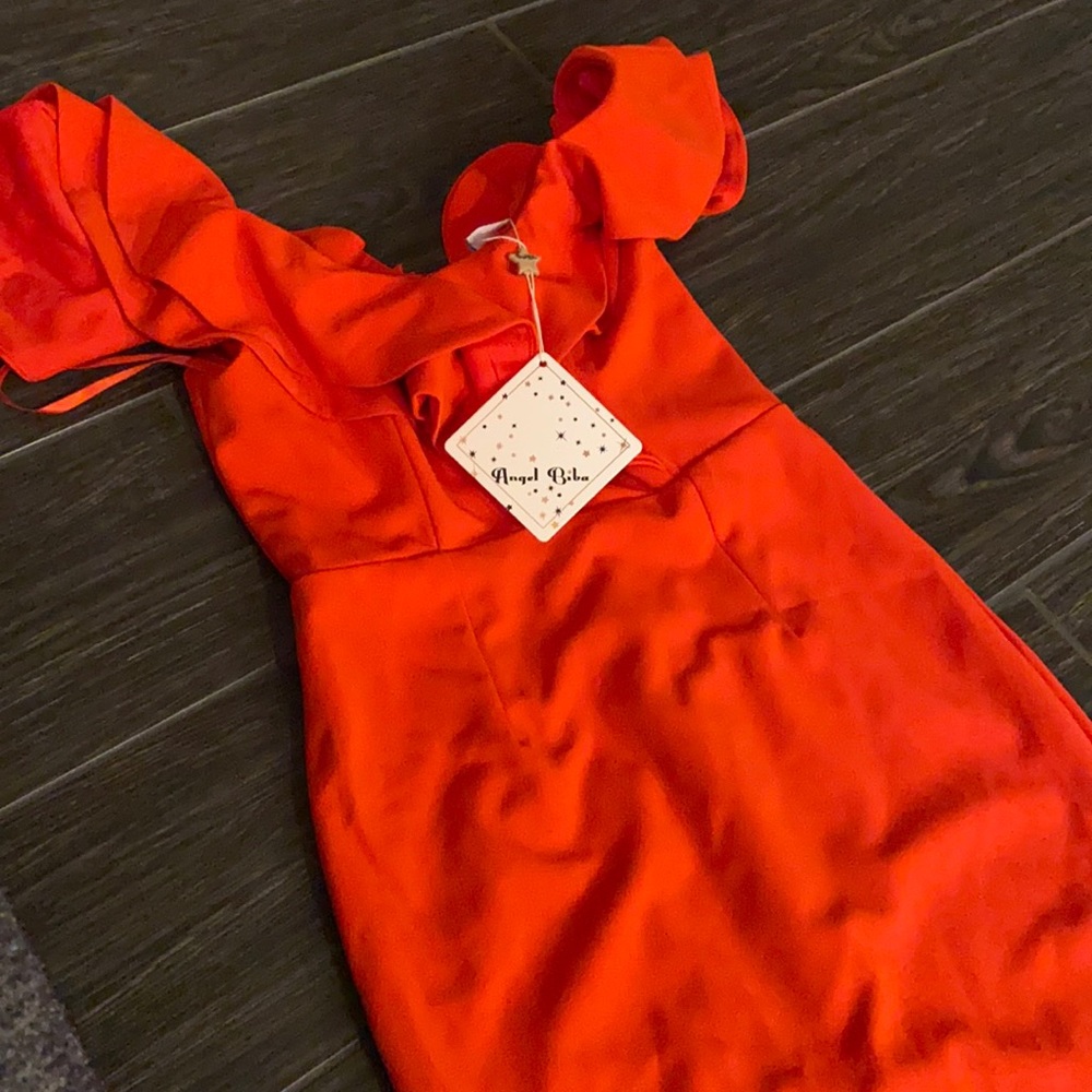 Never worn with tags red dress from hello Molly